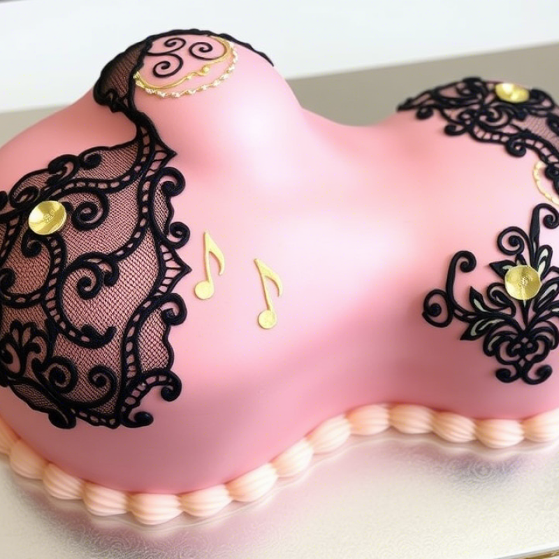 New Orleans Female Torso Body Shaped Cake